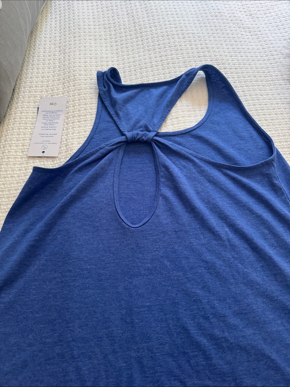 Threads 4 Thought Blue Racerback Muscle Tee - Picture 4 of 4